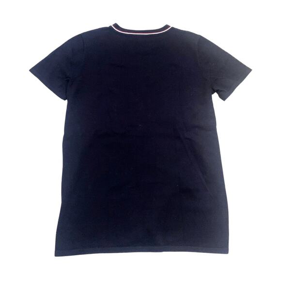 Tommy Hilfiger Plaid Navy Blue Red Short Sleeve Sweater Top Size Small Checkered - Picture 6 of 10